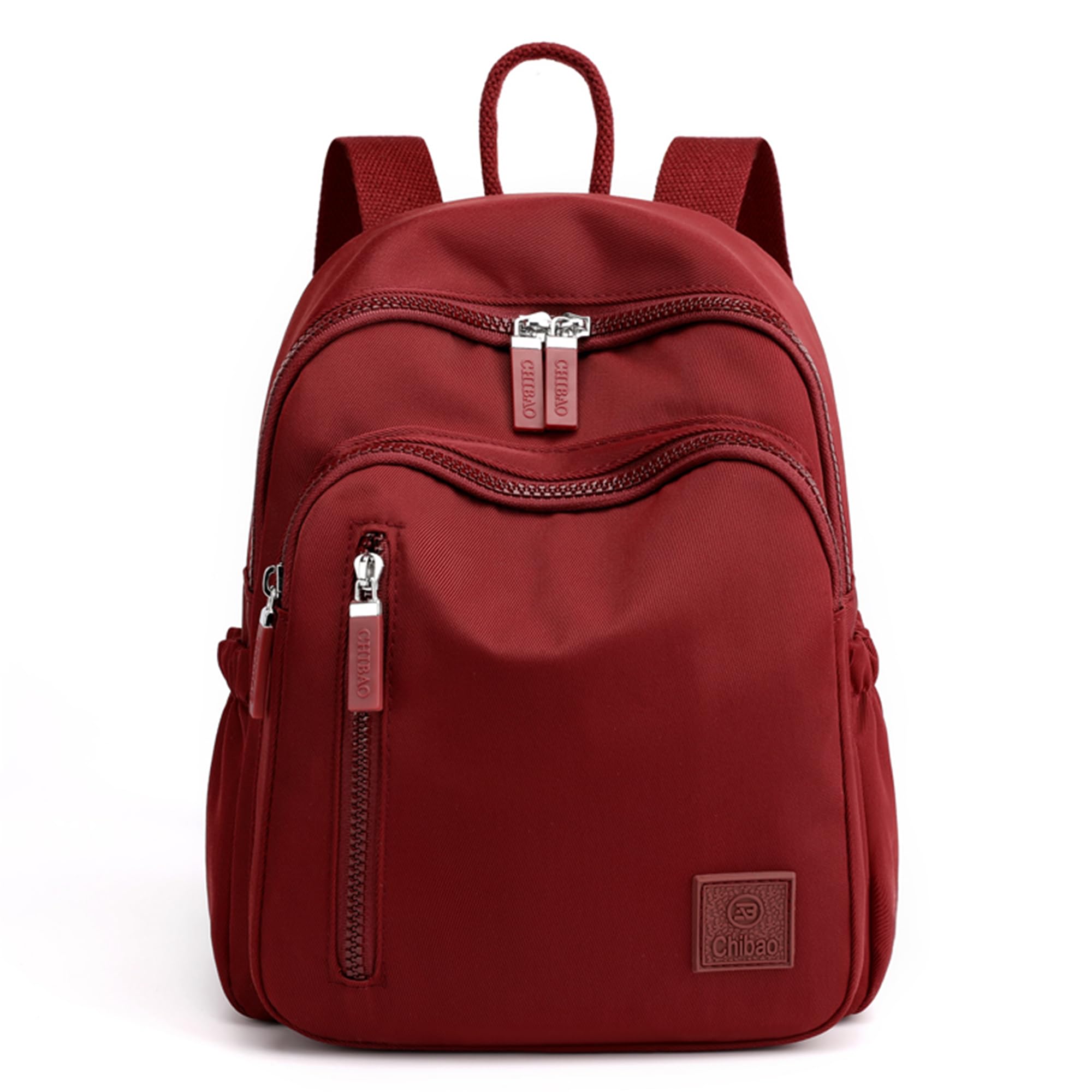 Cute Mini Backpack for Women Nylon Women Small Backpack Purse Kawaii Mini Backpack Small Travel Bag (Wine red)