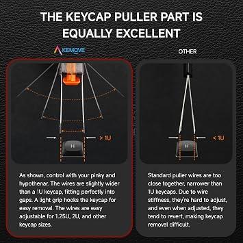 KEMOVE P10-V1 Semi-Automatic Switch Puller Keycap Puller: Fast & Pain-Free Removal for Keyboard Cleaning, Custom Modding, Switch Lubing, Rapid Repair, Maintenance
