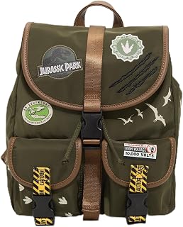 Jurassic Park Patches Slouch Mini Backpack BLACK NONE