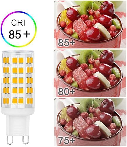 Miniatura 5 de Bombillas LED G9 regulables de 6 W (equivalente a bombilla halógena de 60 W), blanco cálido 3000 K, 110 V-130 V, 600 lm bi pin para iluminación del