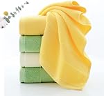 Pidada Ensemble de serviettes à main 2 100% Serviette souple en coton absorbante pour salle de bain 13.8 x 29.5 De pouce (jaune)
