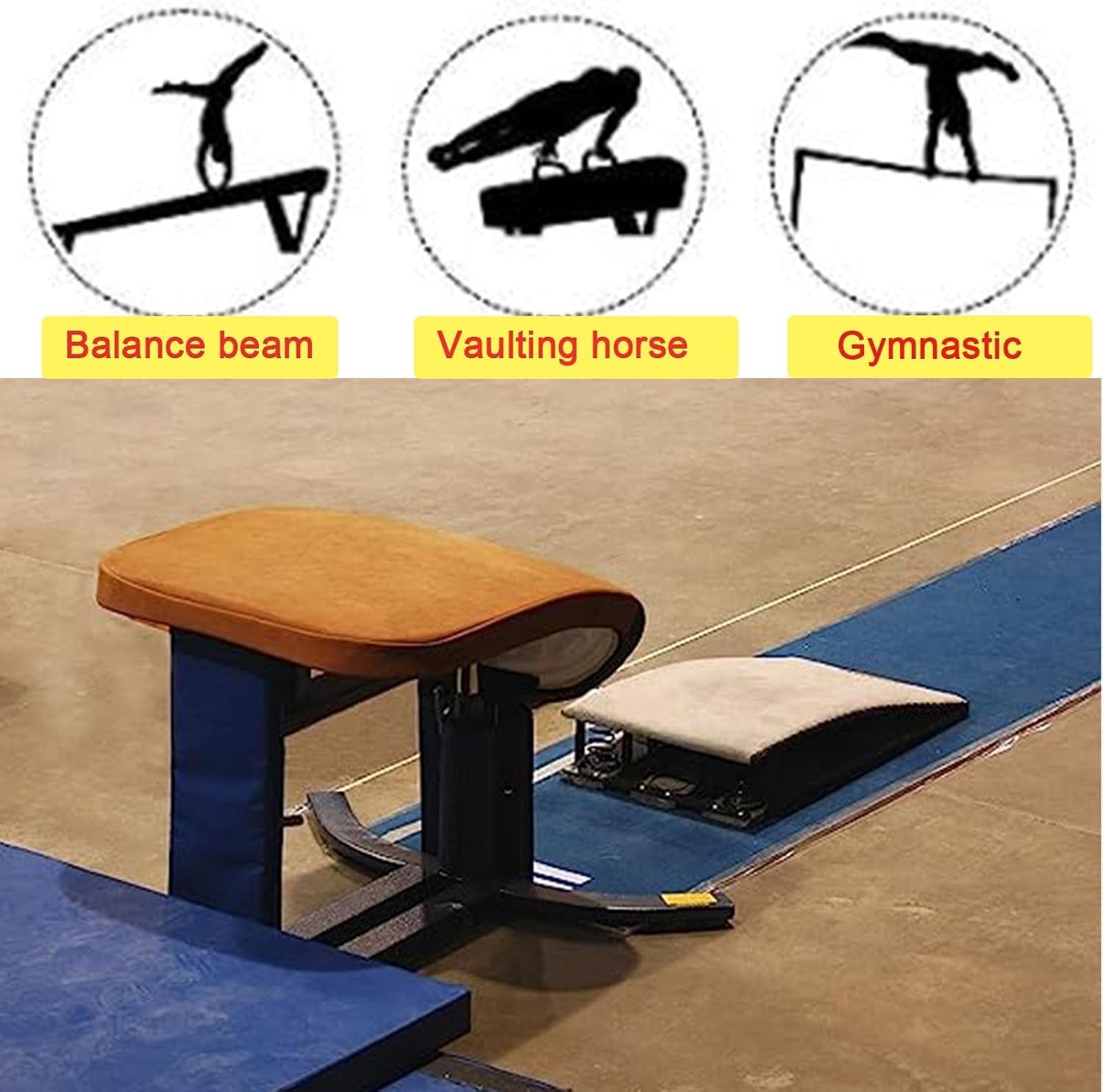 Teens Vaulting Gymnastics Springboard, Curved Elastic Ramp Pad, Outdoor Gymnastics Practice Equipment, for Sports Club/Playroom
