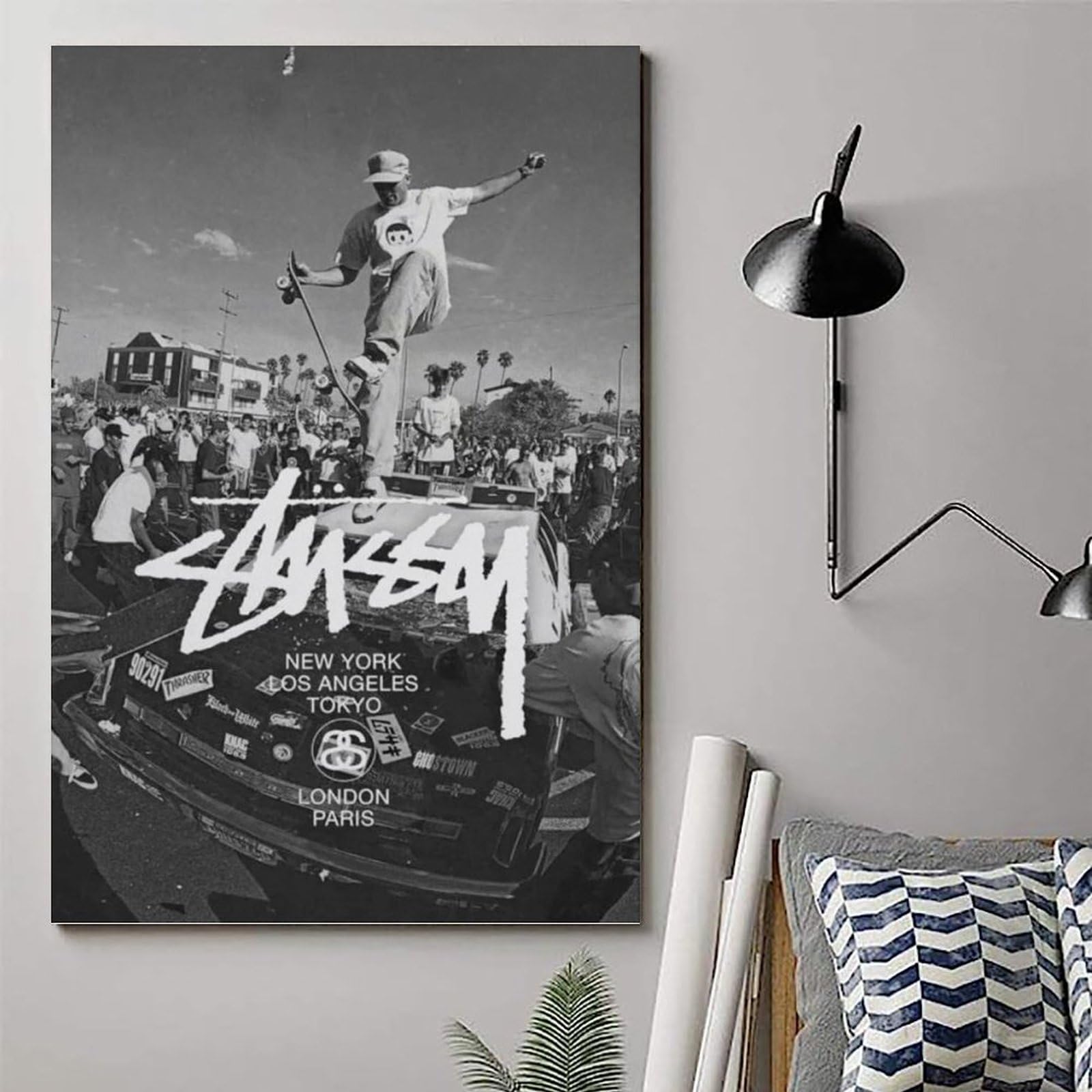 GHYFRD Stussy Poster Decorative Painting Canvas Mural Is Bright