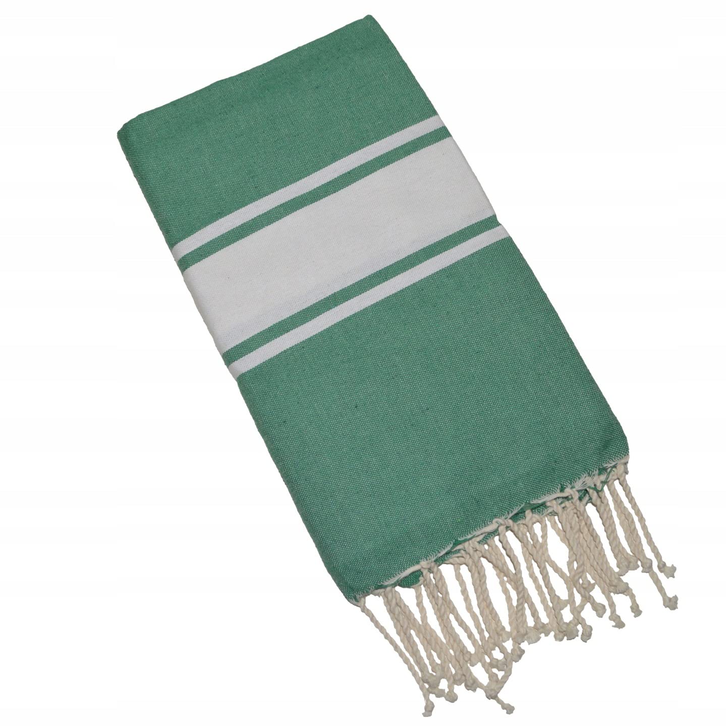 Fouta Serviette De Hammam En Coton - 200x100 Cm, Absorbante, Séchage Rapide, Franges Dorées/argentées - 12