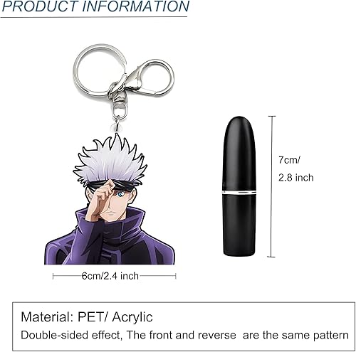 Miniatura 5 de Wetsynt Anime Keychains 3D Motion Novelty keychains Anime figure Keychain for Women Men Kids Anime Gifts