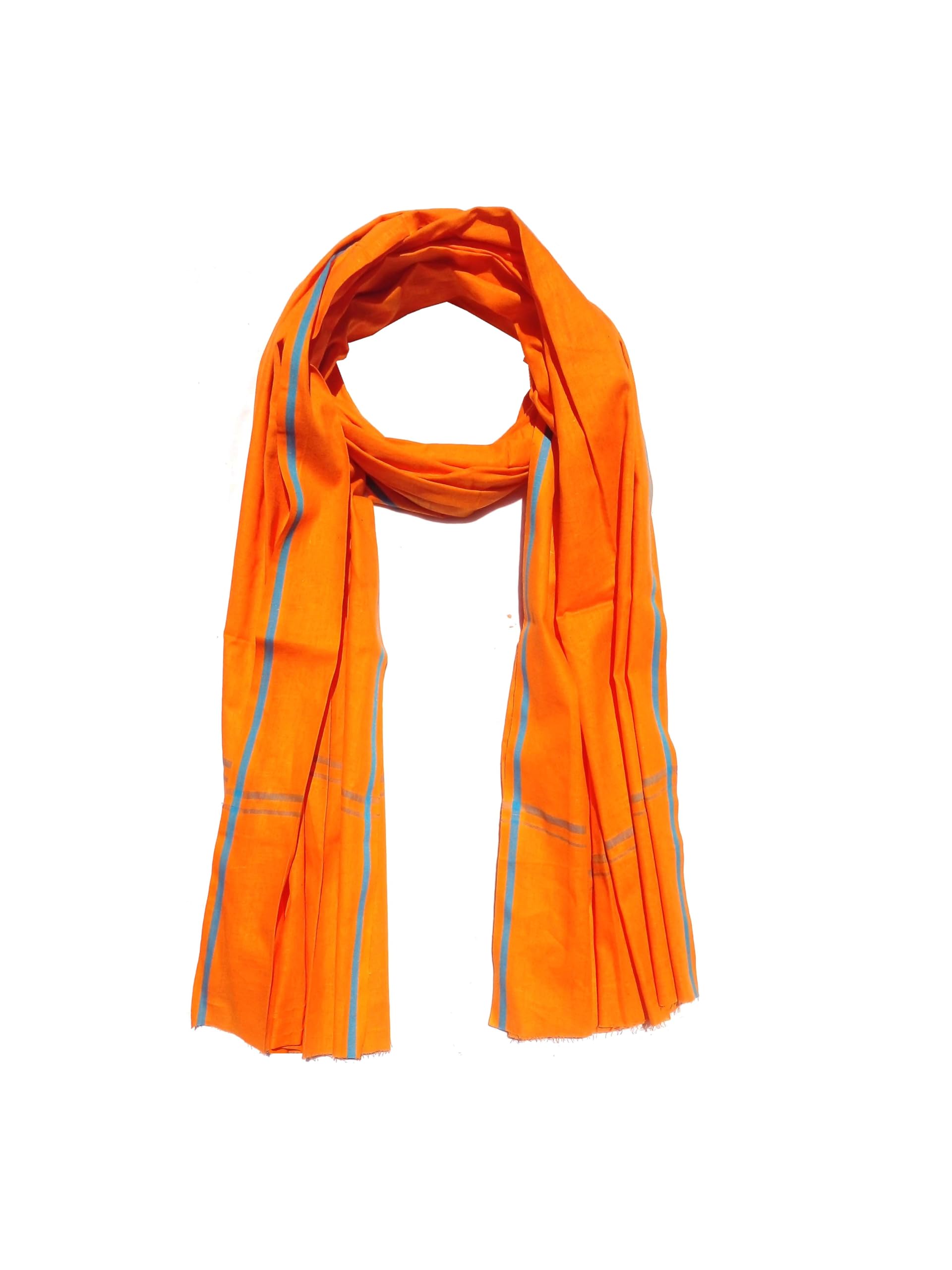 Logpri Shopping ®™ 100% Cotton Bhagwa Gamcha For Male (Soft Saffron Angochha Size - Full Size) Light Colour Orange Gamchha/Angocha-picture-42