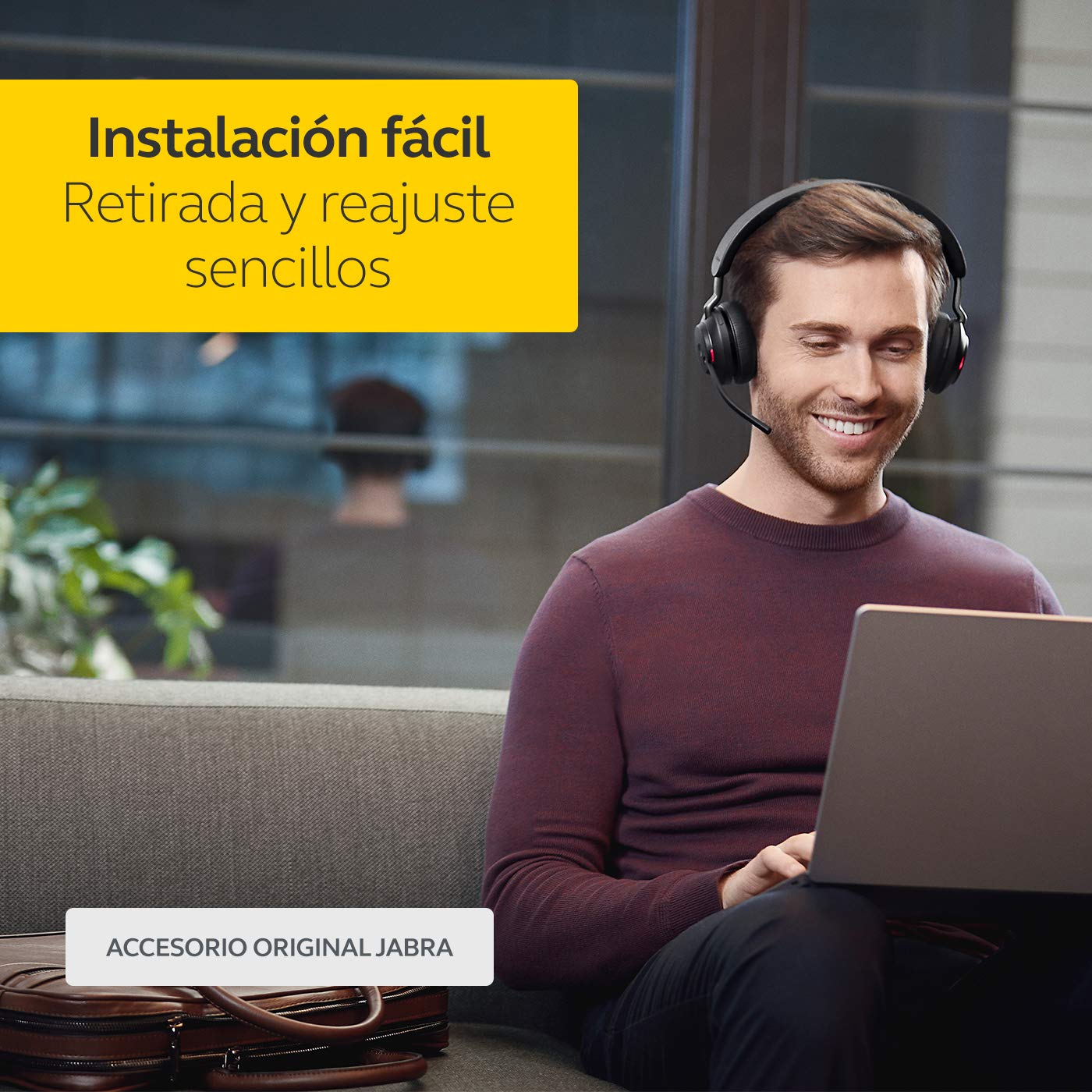 Jabra Cojines para Auriculares Evolve2 40/65 - 6 pares de Almohadillas de Repuesto - Negro