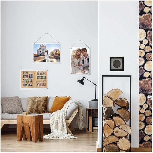 Miniatura 4 de Marcos de fotos acrílicos de 8 x 10 pulgadas, paquete de 4 marcos de fotos para pared, marcos de fotos transparentes de doble cara, marcos de fotos