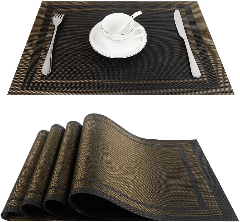 Top Finel Placemats,Plastic Table Mats Set of 8,Heat