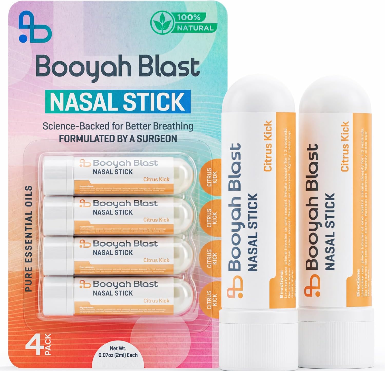 Nasal Sticks 4PK - Citrus Kick