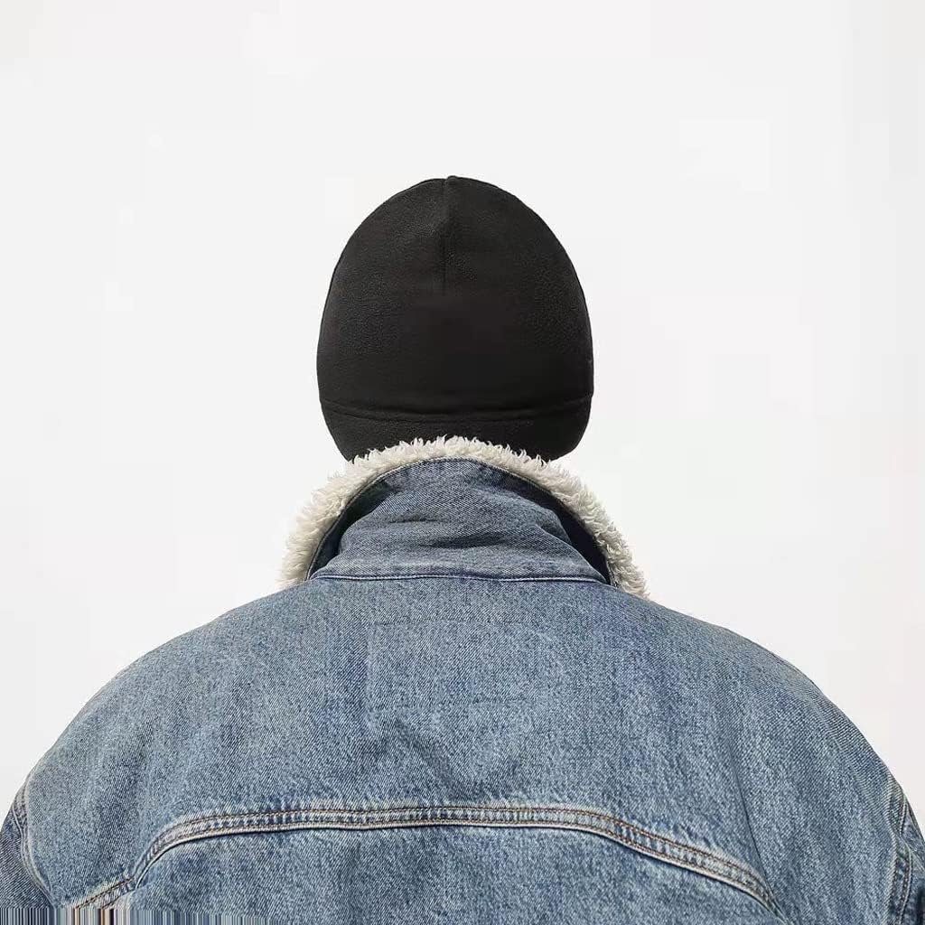 1 Pc Unisex Warm Fleece Hats Winter Autumn Classic Outdoor Windproof Hiking Fishing Cycling Hunting Military Caps(D)