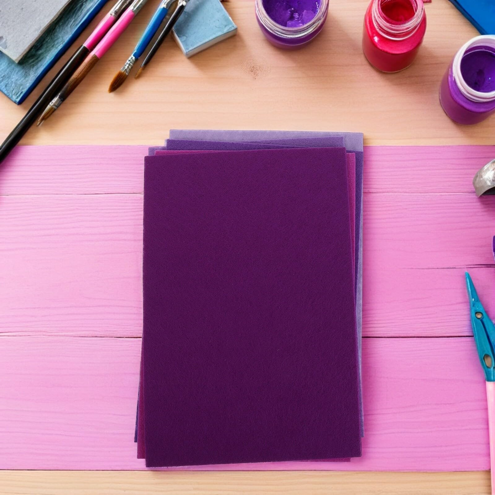 TEHAUX 30stücke Bastelfilzquadrate aus Filzstoff zum Nähen Formen für DIY-kunsthandwerk Vorgeschnittene Filzplatten für Patchwork und Weitere Bastelprojekte