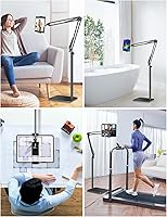 Vista 4 de Tablet Floor Stand with 4.2LB Base,Overhead Bed Phone Stand Angle Height Adjustable Tablet Holder Bed,Phone Stand for iPad/iPhoneX/iPad Pro Air