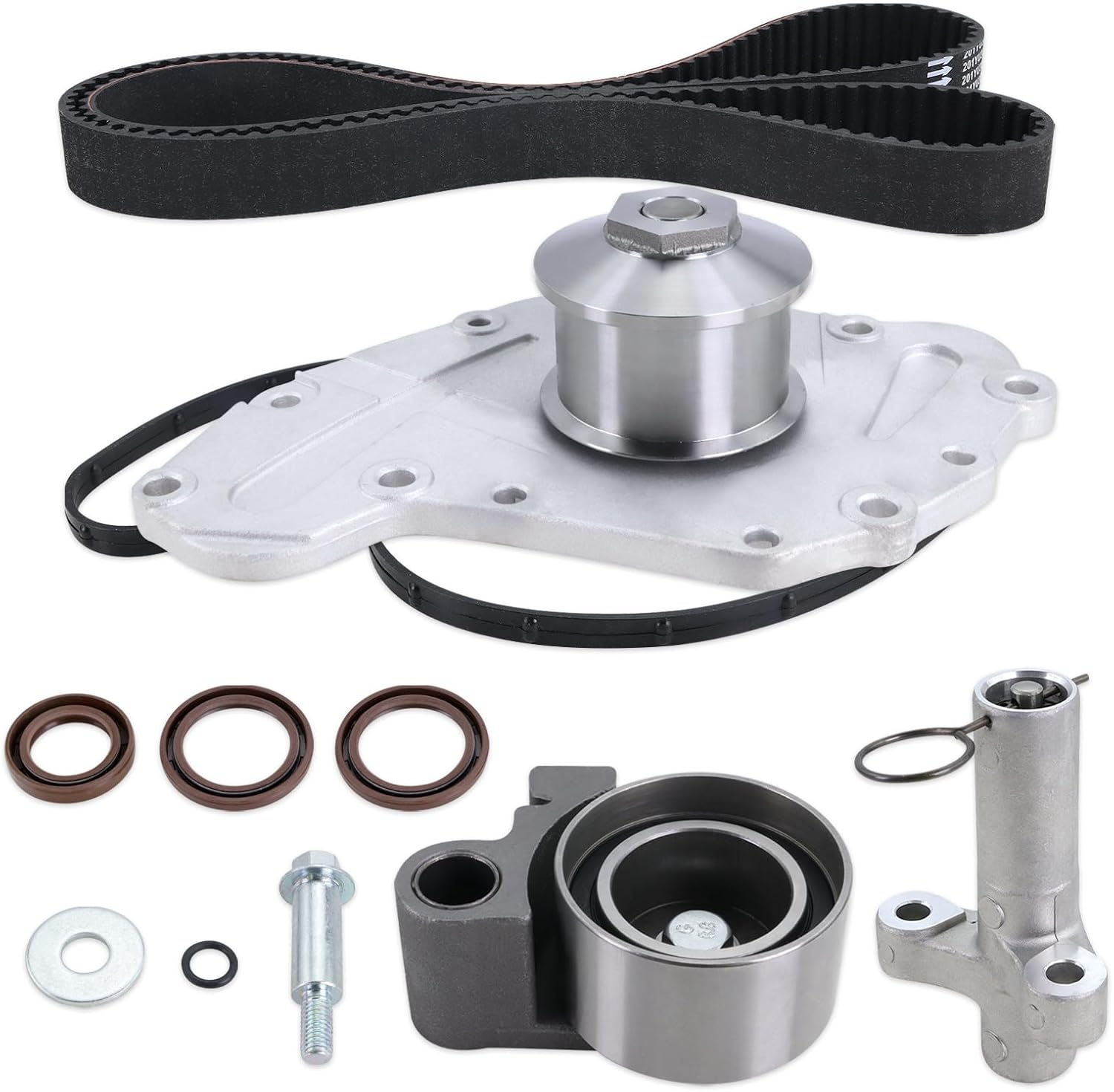 Engine Timing Belt Kit with Water Pump Fits 2006-2010 Dodge charger 2008-2010 Grand Caravan 2008-2010 Avenger Magnum 2005-2010 Chrysler 300 2008-2010 Town & Country Pacifica Sebring 3.5L 4.0L