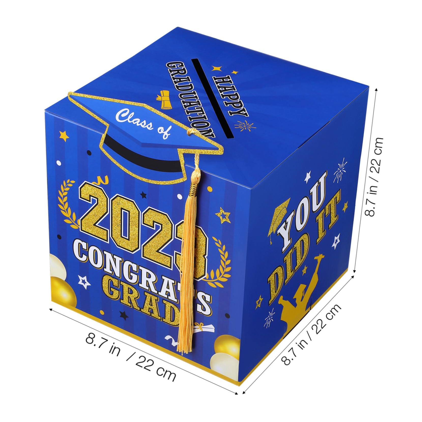 Graduation Card Box Congrats Grad Card Box Class of 2024 Cardholder Box for Graduation Party Supplies Decorations Table Centerpiece