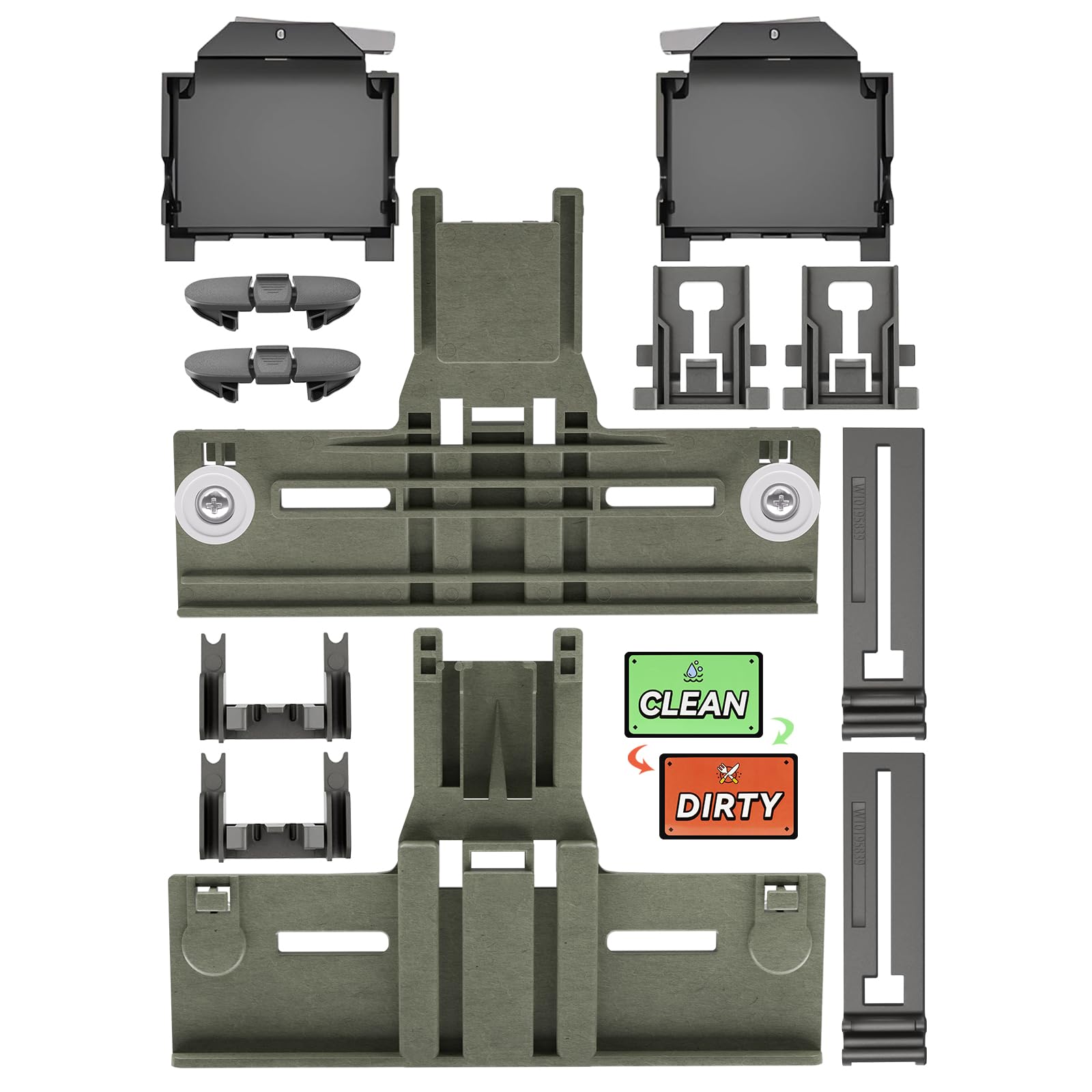 Photo 1 of [13 Pack] Upgraded W10350375 Dishwasher Top Rack Parts and W10195372 W10195373 Adjuster Housing for Whirlpool Kenmore Dishwasher Parts WDT730PAHZ0 WDTA50SAHZ0 WDT750SAHZ0 WDT970SAHZ0 Upper Rack Parts