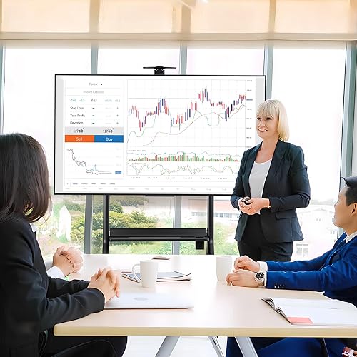 Miniatura 4 de DOITOOL Carrito móvil de TV para pantallas de 42 a 86 pulgadas, soporte de TV rodante de hasta 220 libras, independiente con ruedas para oficinas al