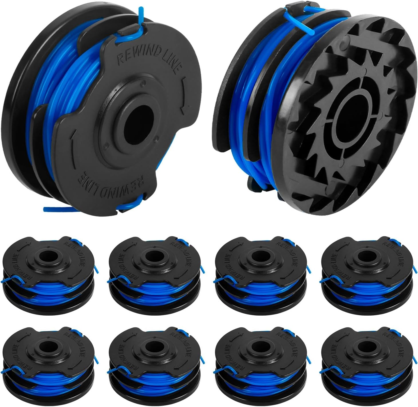 88512 String Trimmer Spool Dual Line 0.065" 27FT Compatible with Toro 51480 51480A 51488 14" Electric Lawn Mower (8 Spools)