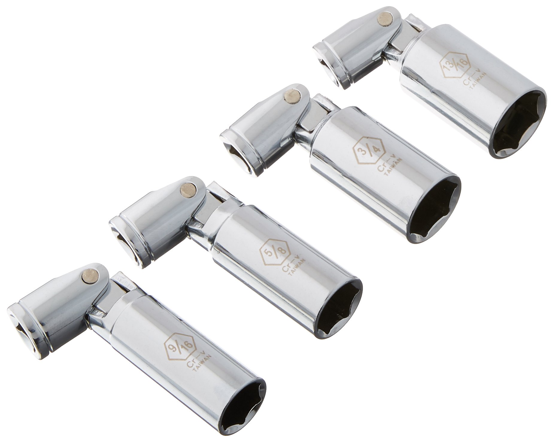 Cal Hawk Tools BSPSPF4P 4 Piece x 3/8" Drive Universal Spark Plug Socket Set