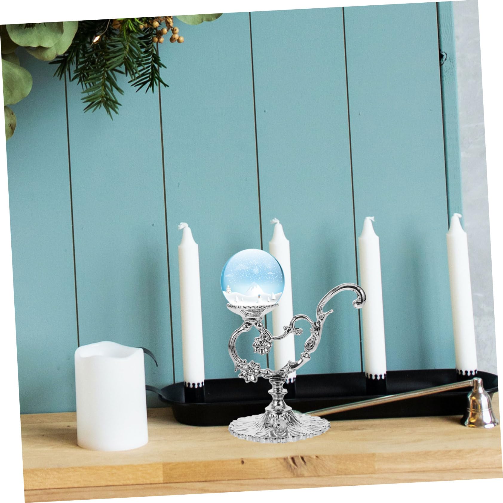 SOLUSTRE 2er Set Kristallkugeln Für Tischbrunnen - Dekorative Kugeln Mit Ständer