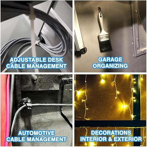 Miniatura 5 de Mag Daddy Soporte magnético para bridas de cables, tamaño pequeño (paquete de 10, negro)