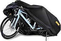 StrtChrg Waterproof Bike Cover for 1-2 Bikes, 420D Heavy Duty Outdoor XL Protection, Windproof Ripstop Fits Up to 29" Bikes All Seasons