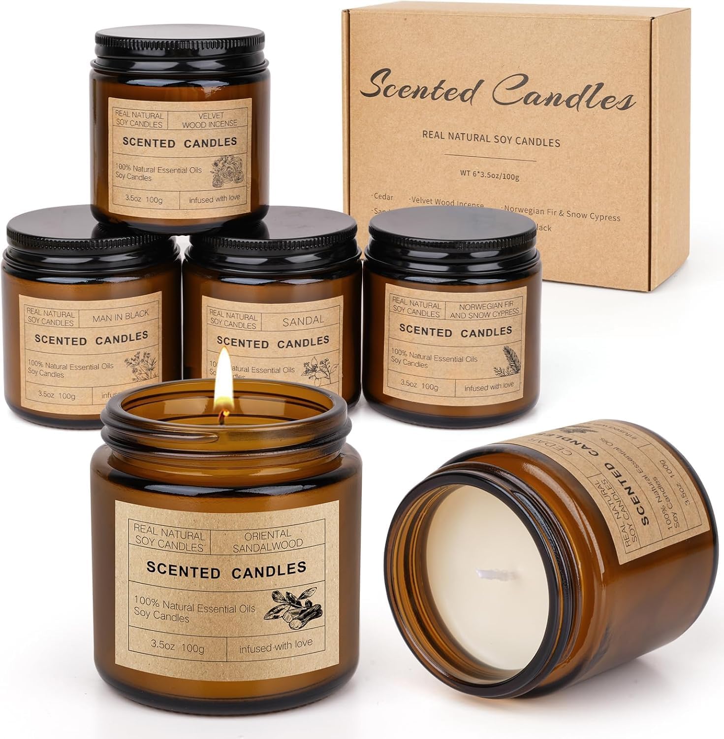 6 Pack Scented Candles Set | Candles...