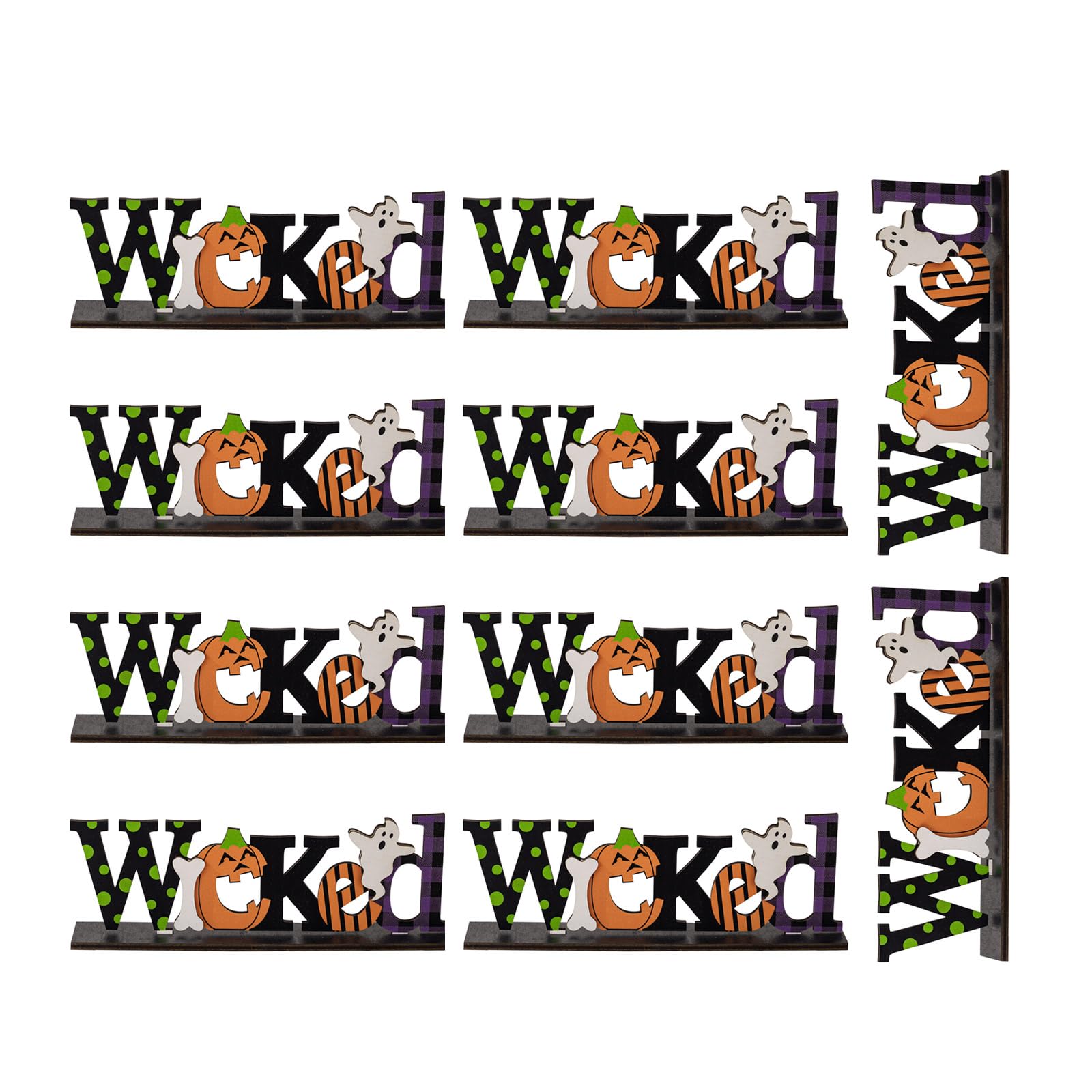 Kalttoy A Halloween Themed Wood Pieces Halloween Celebration Wood Letter Figures With Realistic Detailing For Decoration Ornament