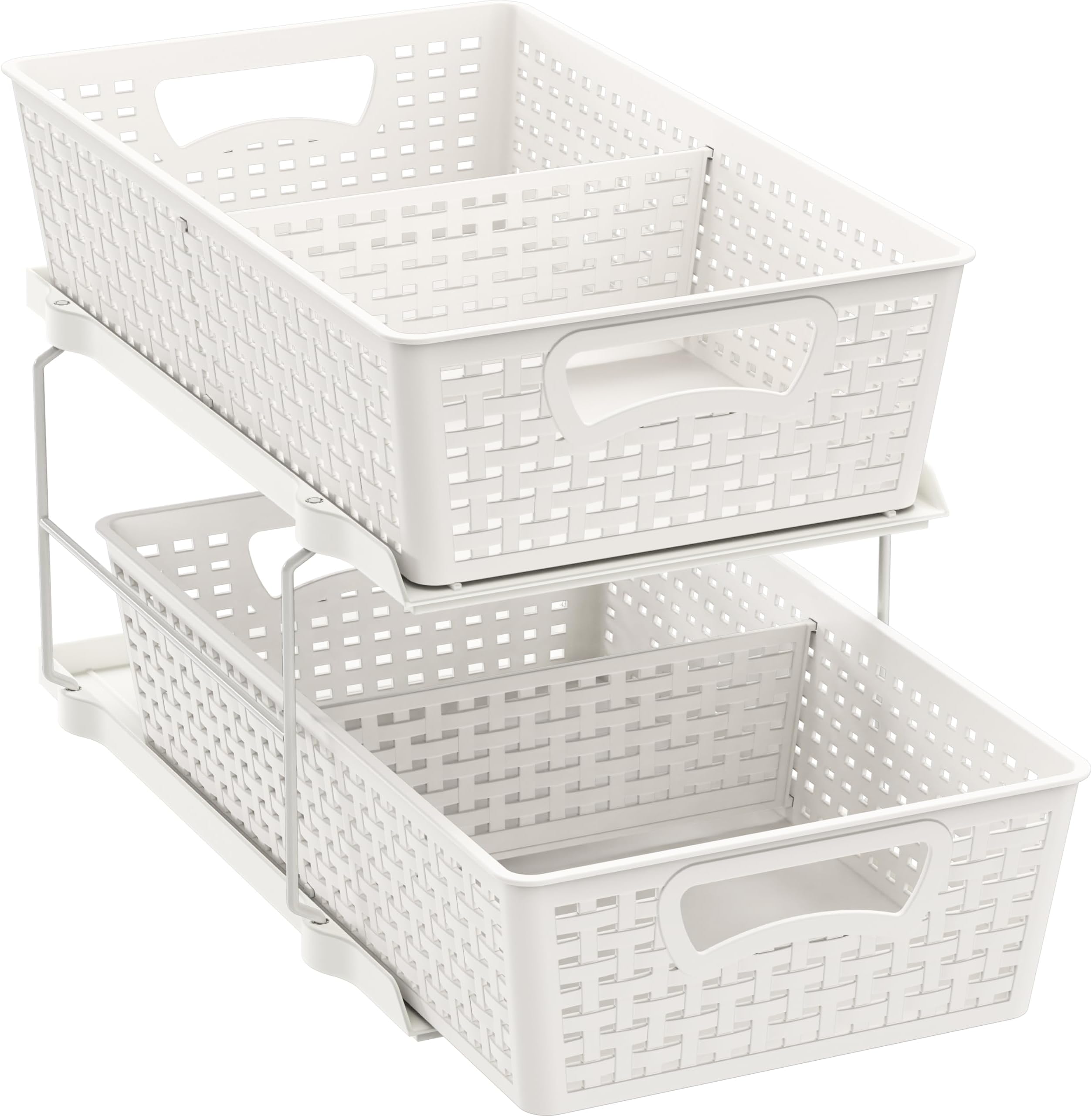 Amazon Basics Mesh Sliding Basket Drawer Storage Shelf Organizer