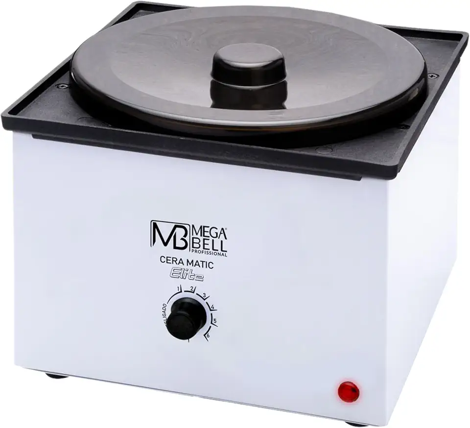 Mega Bell, Panela aquecedora de cera para depilação, Termocera, Cera-Matic Elite, Sem refil, Bivolt, 2,5kg, Branca