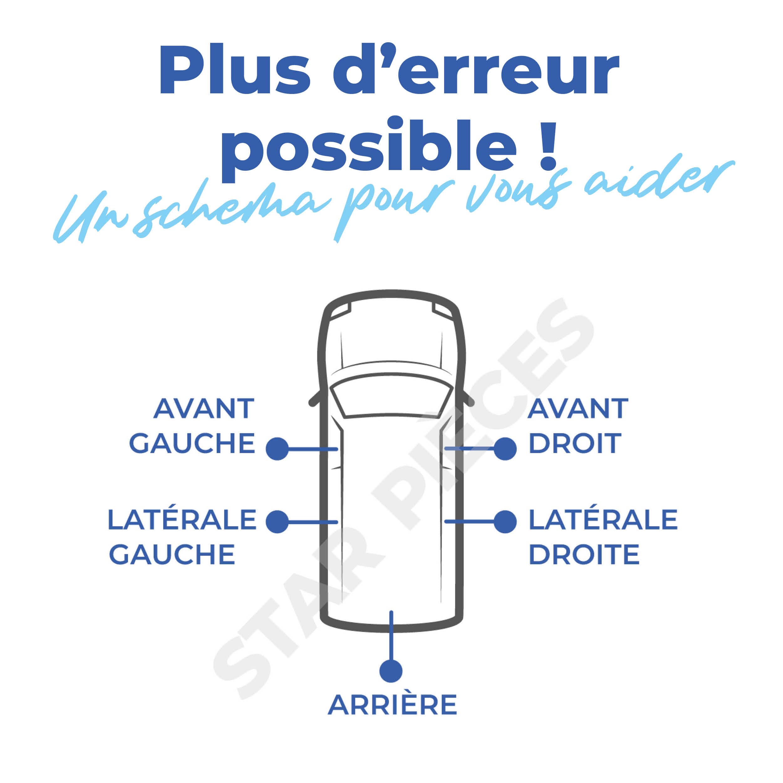 STARKIT PERFORMANCE 4 serrures de porte compatibles pour Expert 1, 806, Jumpy 1, Scudo, Evasion, Ulysse, Zeta (1994-2006) Barillets + double de clés | 9170AY, 4162C9