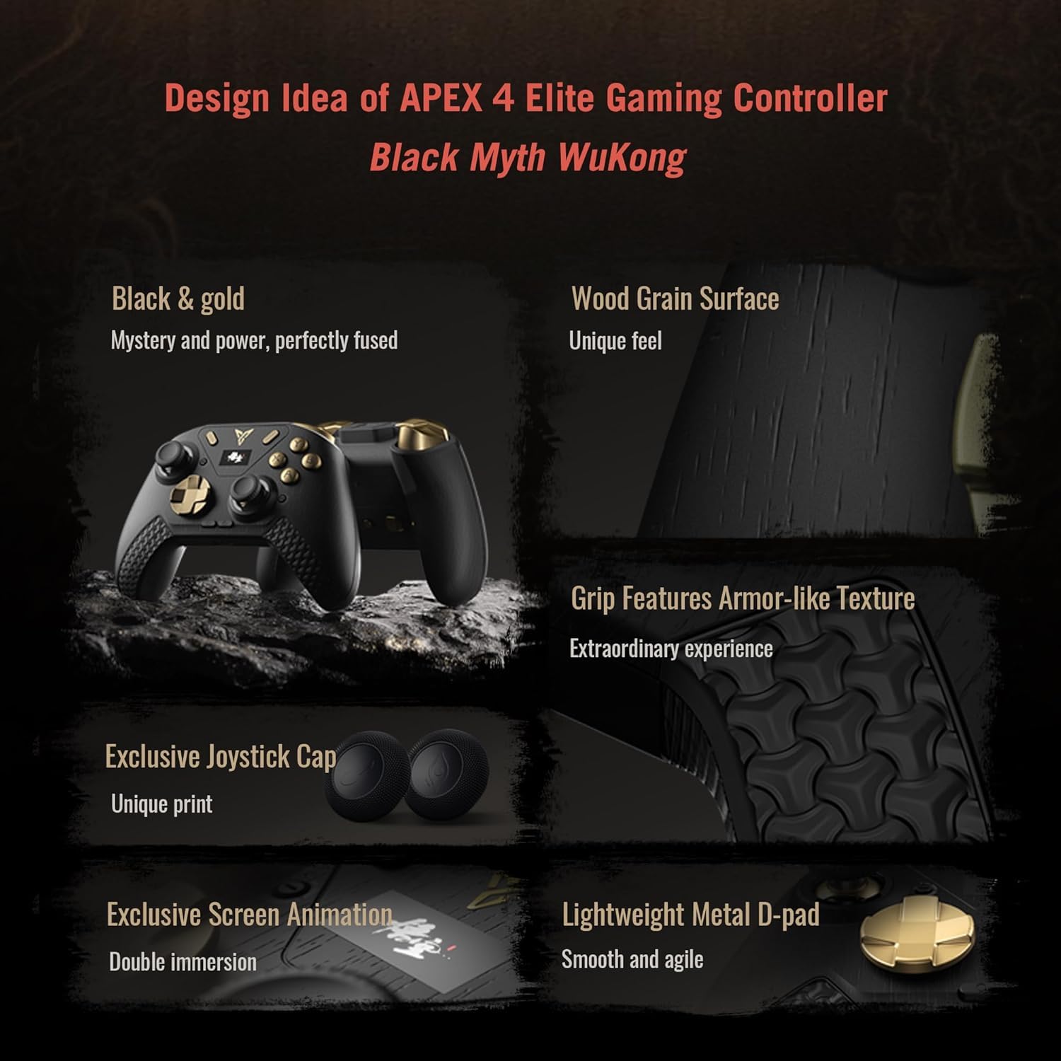 Flydigi Apex 4 Elite Gaming Controller – Black Myth WuKong Edition Flydigi Apex 4 Elite Gaming Controller – Black Myth WuKong Edition