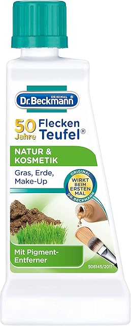 Dr. Beckmann Fleckenteufel Natur & Cosmetics | specjalny środek do usuwania plam z trawy, ziemi i makijażu | 50 ml