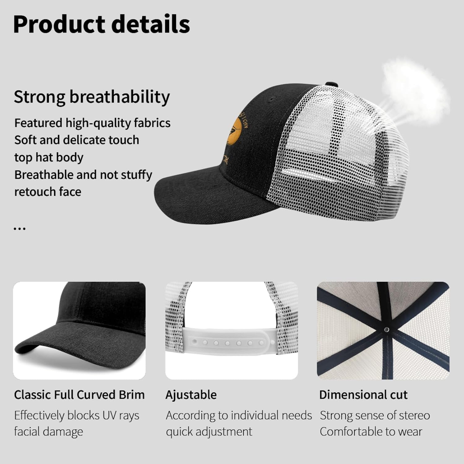 Why Yes Actually I Can Drive A Stick Halloween Witch Golf Hat Women's Hats & Caps AllBlack Mens Sun Hat Gifts for Son Sun Cap