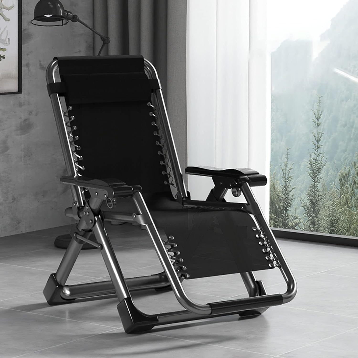 Amazon.co.jp ゼログラビティチェア ガーデン用サンラウンジャー カップホルダー付き 特大リクライニングパティオチェア 人間工学に