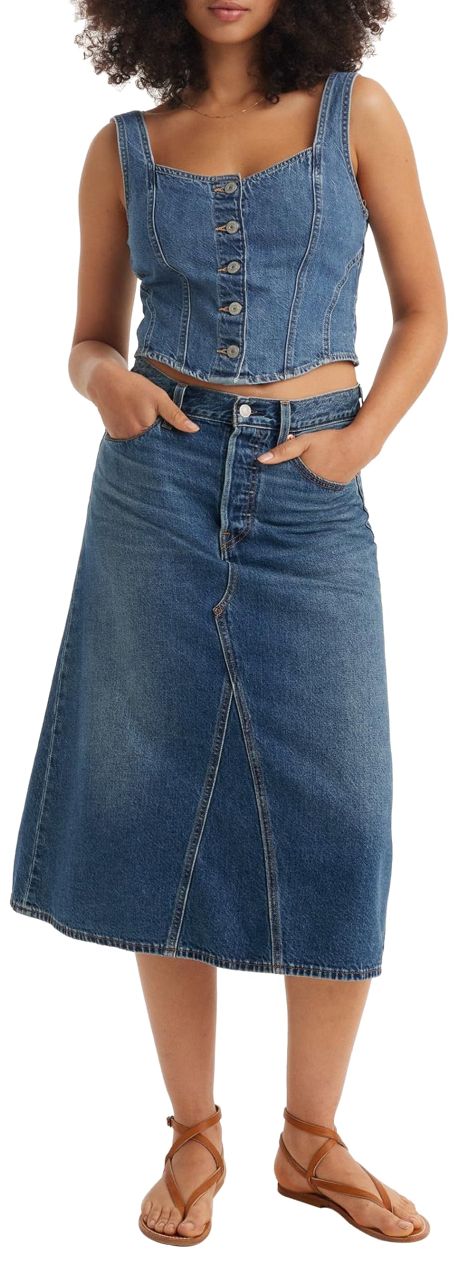 Levi's Damen High Rise A-Line Decon Skirt Rock