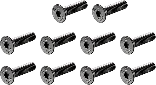 Miniatura 4 de uxcell Tornillos hexagonales de cabeza avellanada de acero al carbono M3x8mm 10.9, paquete de 50