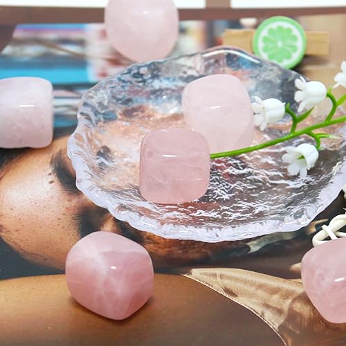 Miniatura 7 de Cristales cuadrados de cuarzo rosa natural pulidos, cristales y piedras curativas de cuarzo a granel para Wicca, Reiki, energía curativa, piedras de