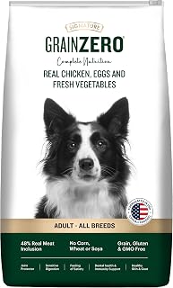 Grain Zero Adult Dry Dog Food 3kg | Real Chicken, Egg & Vegetables | 48% Meat Inclusion, No Grain Formula, Gluten-Free | P... Price In India