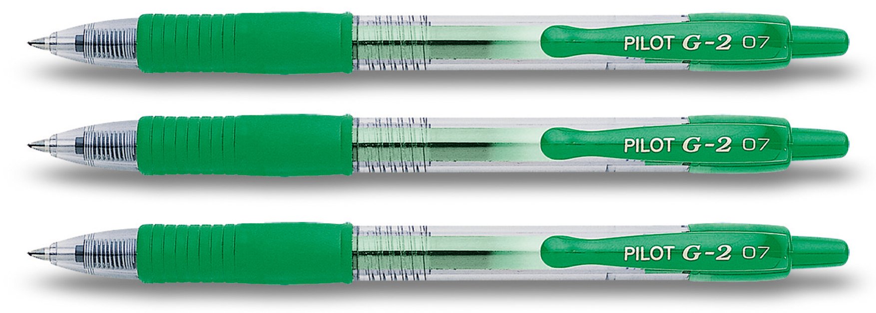 Pilot G2 Retractable Gel Pens, Grün, 3 Stifte — image 1