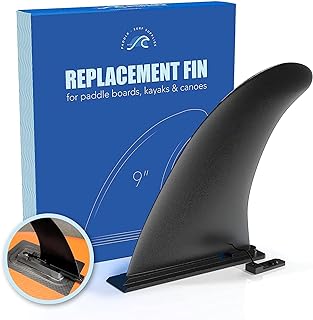 Aileron Paddle Gonflable 23cm, Canoe Kayak, Planche de Surf, Stand Up Paddle, Dérive Coulissante de Rechange pour Boitier à Glissière, Installation Rapide, Sans Vis ni Outil