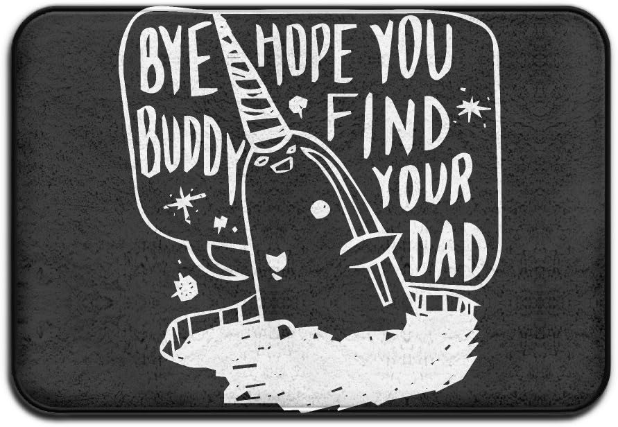 HUYF743 Bye Buddy Hope You Find Your DadDoormat Entrance Mat Floor Mat Rug Indoor/Outdoor/Front Door/Bathroom Mats Rubber Non Slip