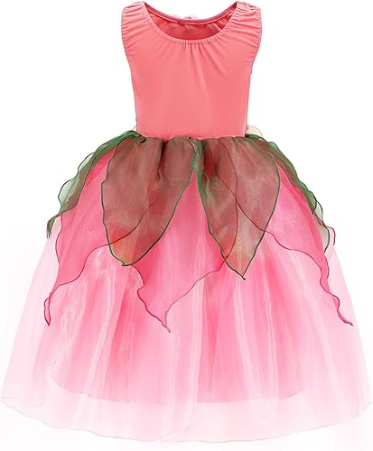 Miniatura 29 de Disfraz de princesa Tinker Bell de Halloween para niñas, disfraz de hada para fiesta de cumpleaños, vestido para ocasiones especiales con alas