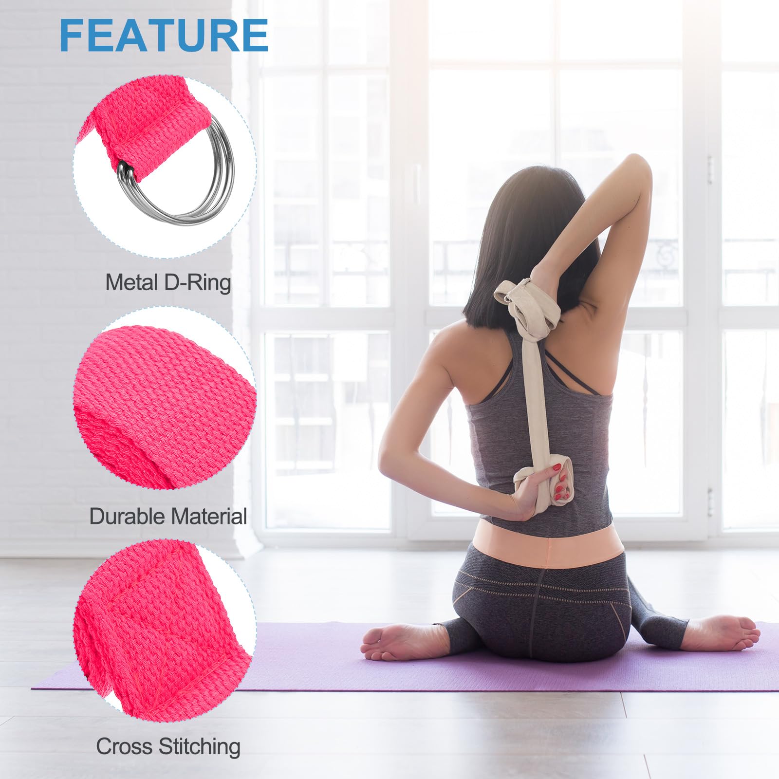 PATIKIL Yoga Strap for Stretching 8 Feet - Image 3