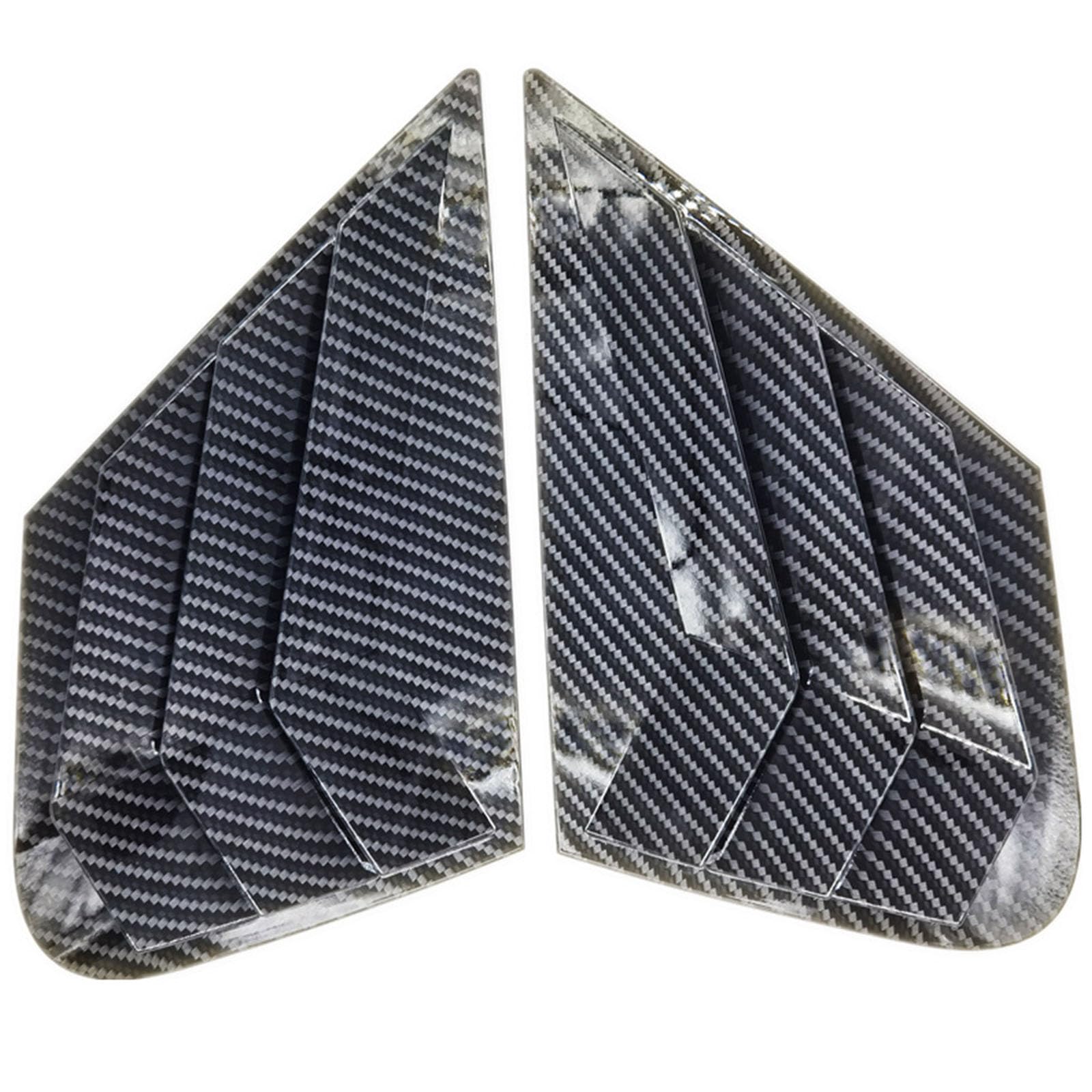 2 sztuki do KIA K5 2016-2019 Tylne okiennice samochodowe żaluzje boczne, osłony, wykończenia, akcesoria zewnętrzne ABS, B Carbon Fiber Look