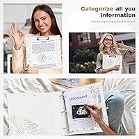 Vista 174 de Ospelelf Mini 3 Ring Binder, 2 Inch, Cute Pink Marble Binder for 5.5" x 8.5" with 5 Tab Dividers, File Folder Labels and Low Profile Clipboards