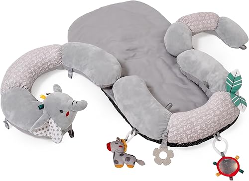 Miniatura 8 de Almohada 2 en 1 y tumbona para bebé, soporte de asiento para tapete de juego de bebé para bebés de 0 a 6 meses, tumbona infantil con juguetes para