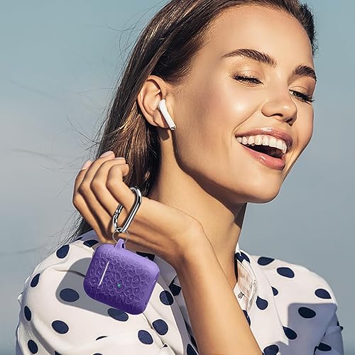 Vista 174 de Funda para Airpods de 2ª y 1ª, silicona suave, leopardo, compatible con Apple AirPods de 2ª/1ª generación de carga con llavero, a prueba de golpes