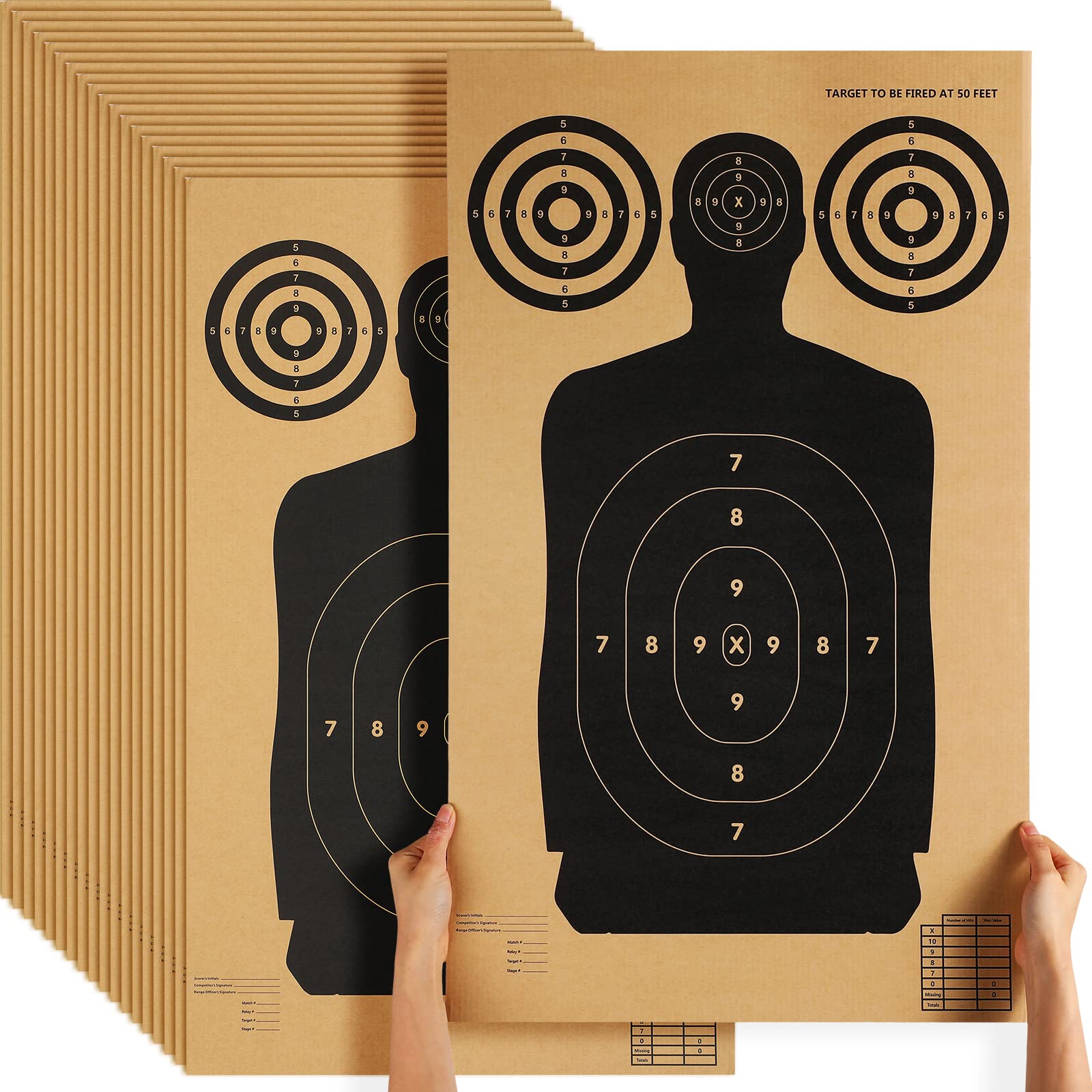 Buy Colarr 50 Sheets 18 x 30 Inch Cardboard Targets for Shooting
