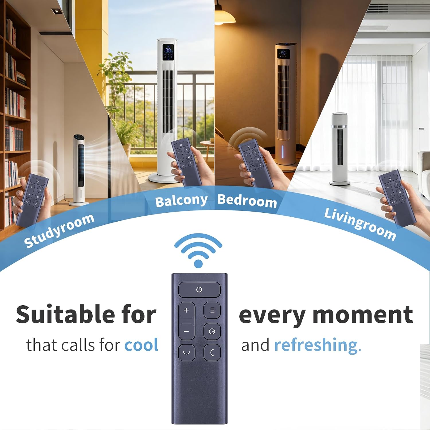 Replacement Remote for Dreo DR-HAF004S 502s PolyFan– Timer, Quiet
